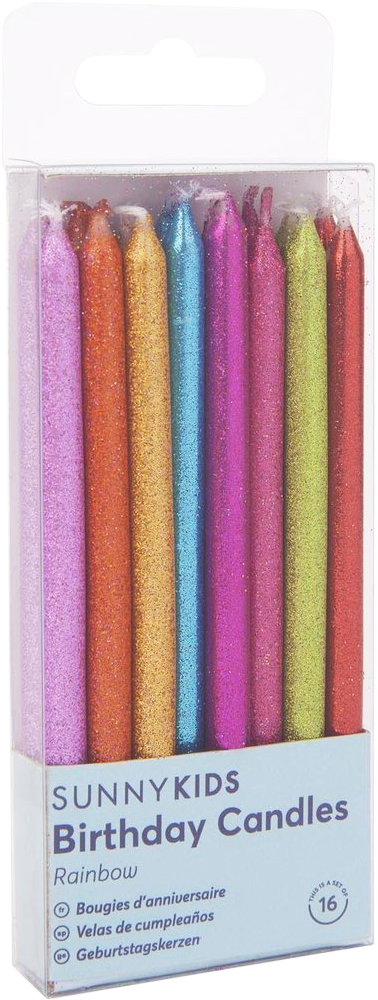 Rainbow Glitter Birthday Candles - Birthday Candles (1200x1200), Png Download