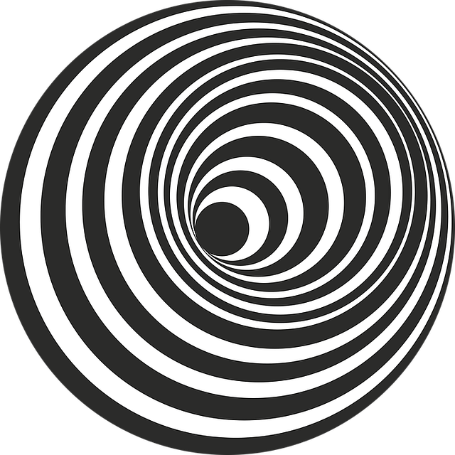 Hole - 3d Grid Spiral Drawing (640x640), Png Download