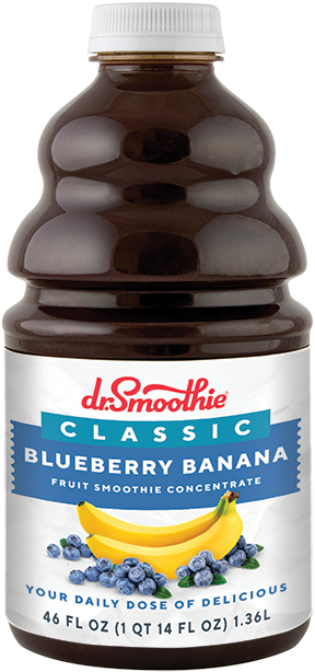 Classic Blueberry Banana - Smoothie (600x645), Png Download