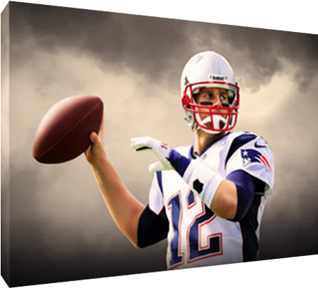 Details About New England Patriots Tom Brady Poster - Kick American Football (600x600), Png Download
