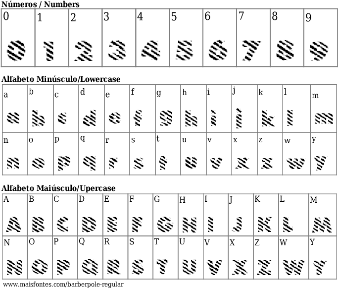 Detalhes Da Fonte Barberpole Regular - Fonte Ocr (689x640), Png Download