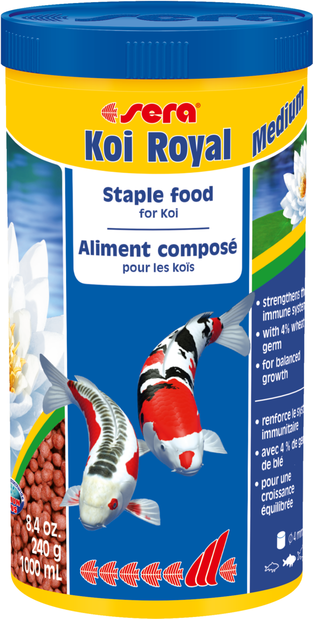 07115 Int Sera Koi Royal Medium 1000 Ml Top - Sera Koi Food (647x1280), Png Download