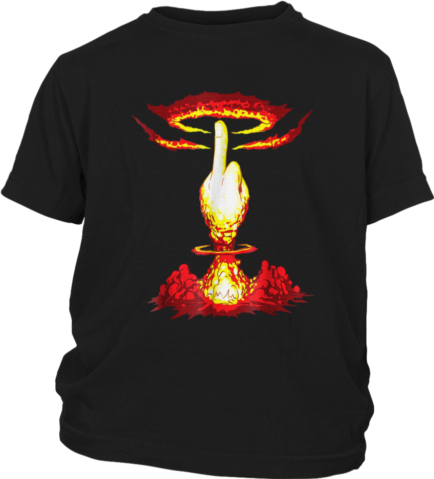 Nuclear Explosion F Bomb Middle Finger T Shirt - Louis Vuitton Mickey Mouse (960x960), Png Download