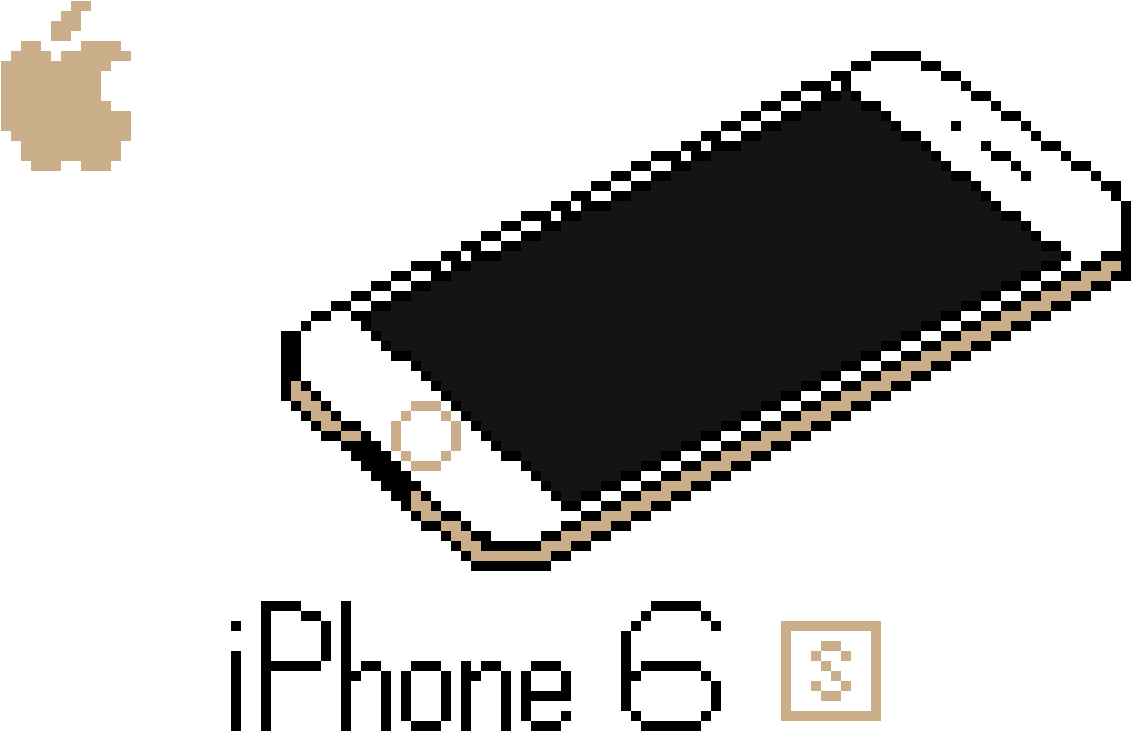 Iphone 6s - Pixel Art Iphone 6 (1320x770), Png Download