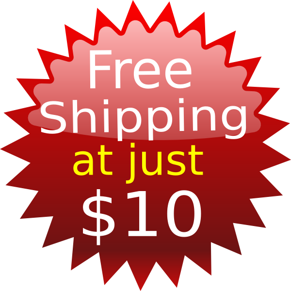 Free Shipping At Just $10 - Star Button (600x600), Png Download