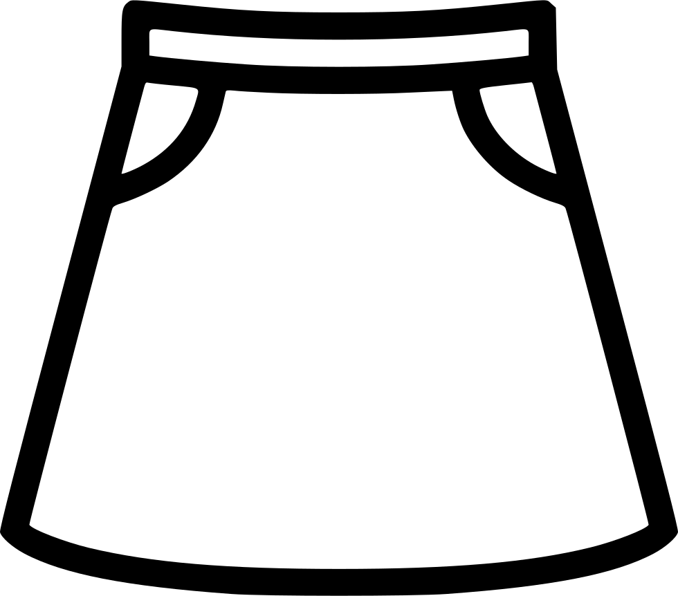 Png File - Png Clipart Skirt Transparent Black And White (980x862), Png Download