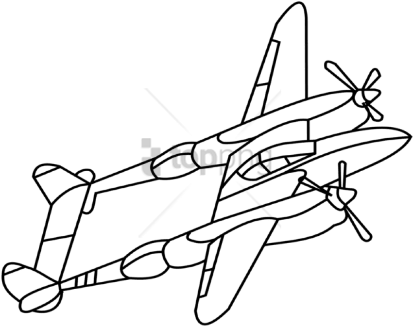 Free Png Dibujo De Avion Ww2 Png Image With Transparent - Drawing Aircraft (850x672), Png Download