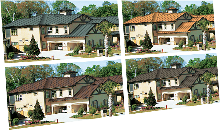 Metal Roof Color Visualizer - House (800x480), Png Download