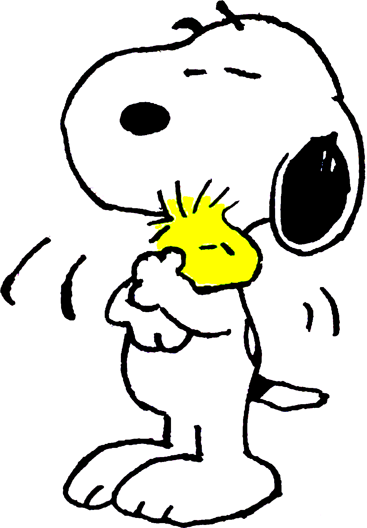 Snoopy Woodstock Drawing By Bradsnoopy97 - Snoopy Hugs Animated Gif (1380x1788), Png Download