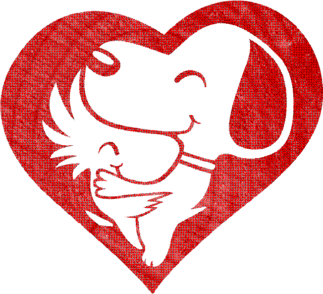 Snoopy And Woodstock Vector By Bradsnoopy97 - Heart (714x640), Png Download