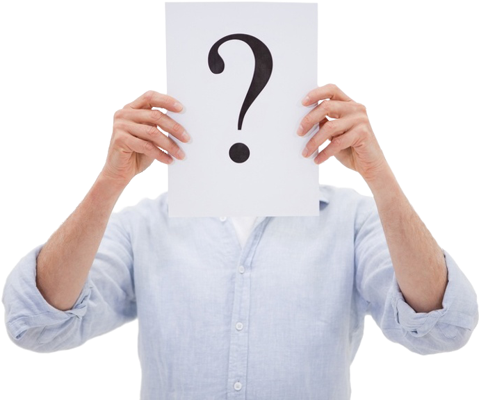 Portrait Of A Man Hiding His Face Behind A Question - Man With Question Mark Head (960x640), Png Download