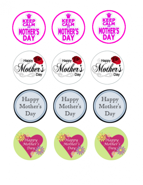 Mothers Day-600x600 - Happy Mothers Day Cupcake Toppers (600x600), Png Download