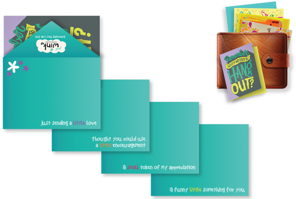 Justwink Mini Cards - Graphic Design (1000x642), Png Download