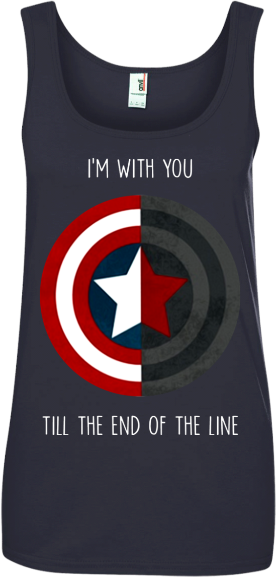 Captain America Shield I'm With You Till The End Of - T-shirt (1155x1155), Png Download