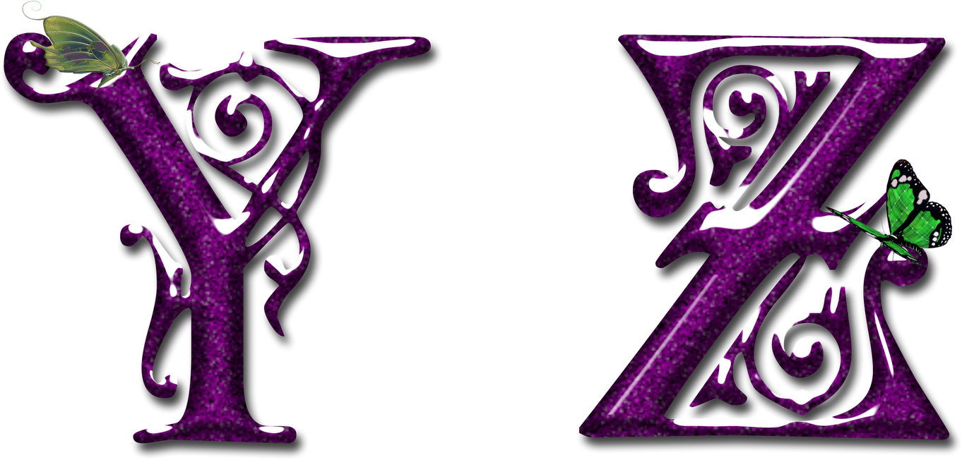 Alfabeto Lila Con Mariposas Png - Wallpaper (1600x800), Png Download