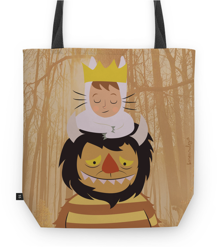 Bolsa Where The Wild Things Are De Karen Rulezna - Bolsa Com Estampa De Bichos (800x800), Png Download