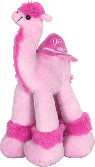 Pretty Pink Plush Camel With Jerusalem Princess On - Stuffed Toy (650x650), Png Download