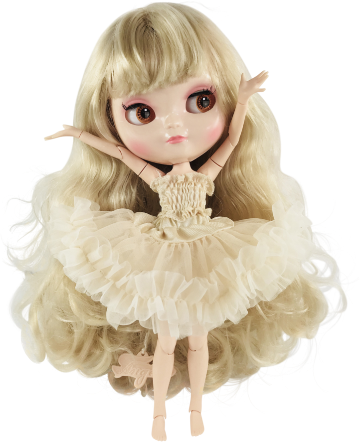 Angela Doll Blonde/ Cream Incl - Girl (800x983), Png Download