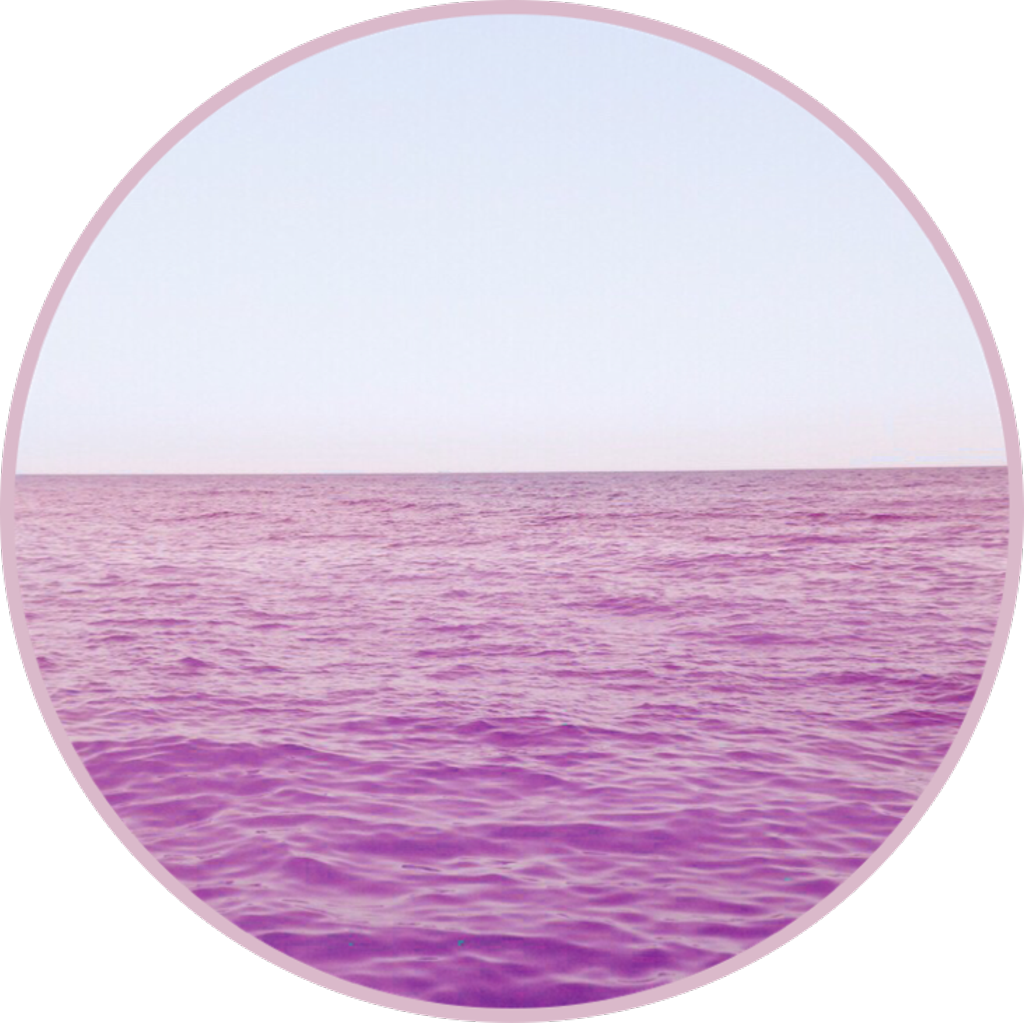 #aesthetic #purple #sea #ocean #water #pastel #pink - Circle (1024x1023), Png Download