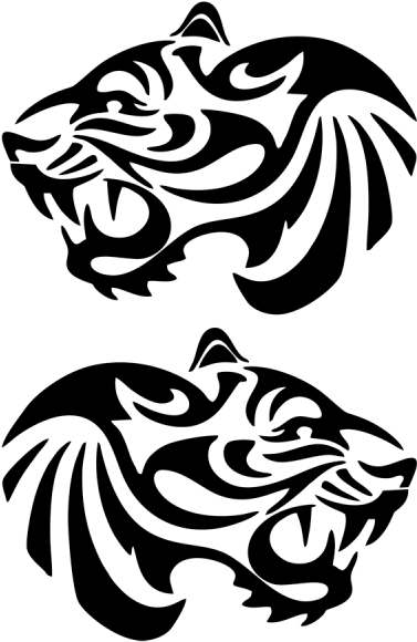 Tiger Sticker Decal - Tiger Decal (600x600), Png Download