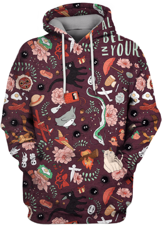 3d My Neighbor Totoro Always Believe In Yourself Full - Hoodie (800x799), Png Download