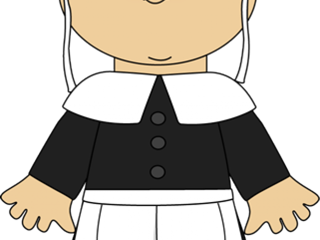 Pilgrim Clipart Pilgrim Hat - Cartoon Pilgrim And Indian (640x480), Png Download