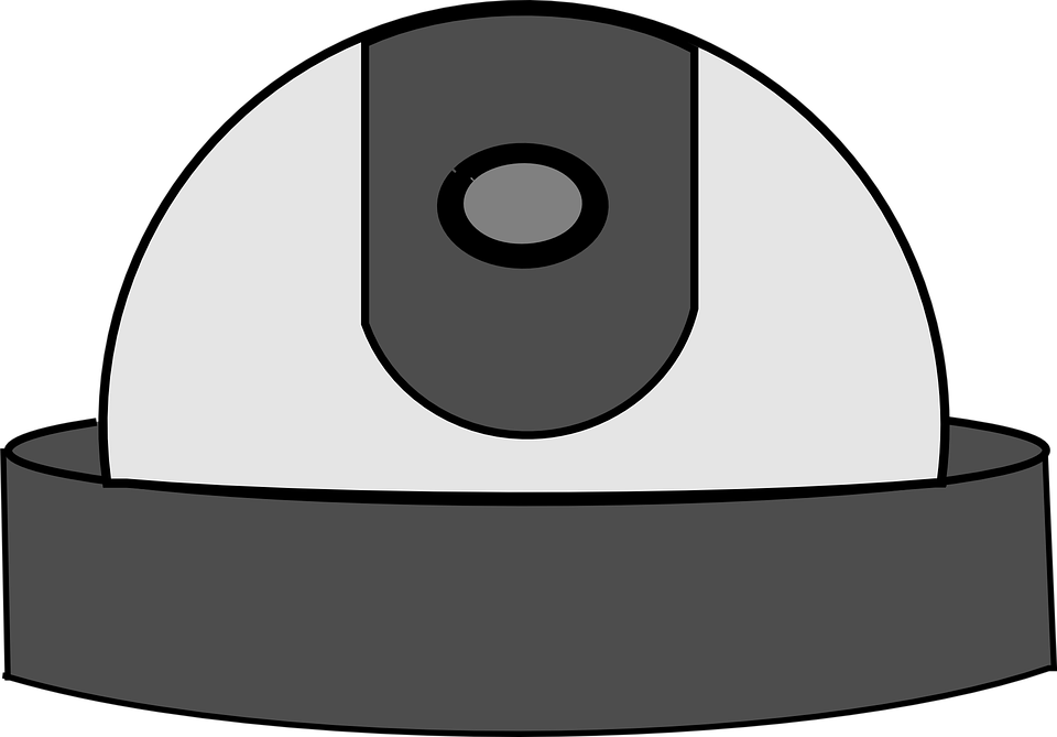 Camera Clipart Gray - Dome Camera Clip Art (960x669), Png Download