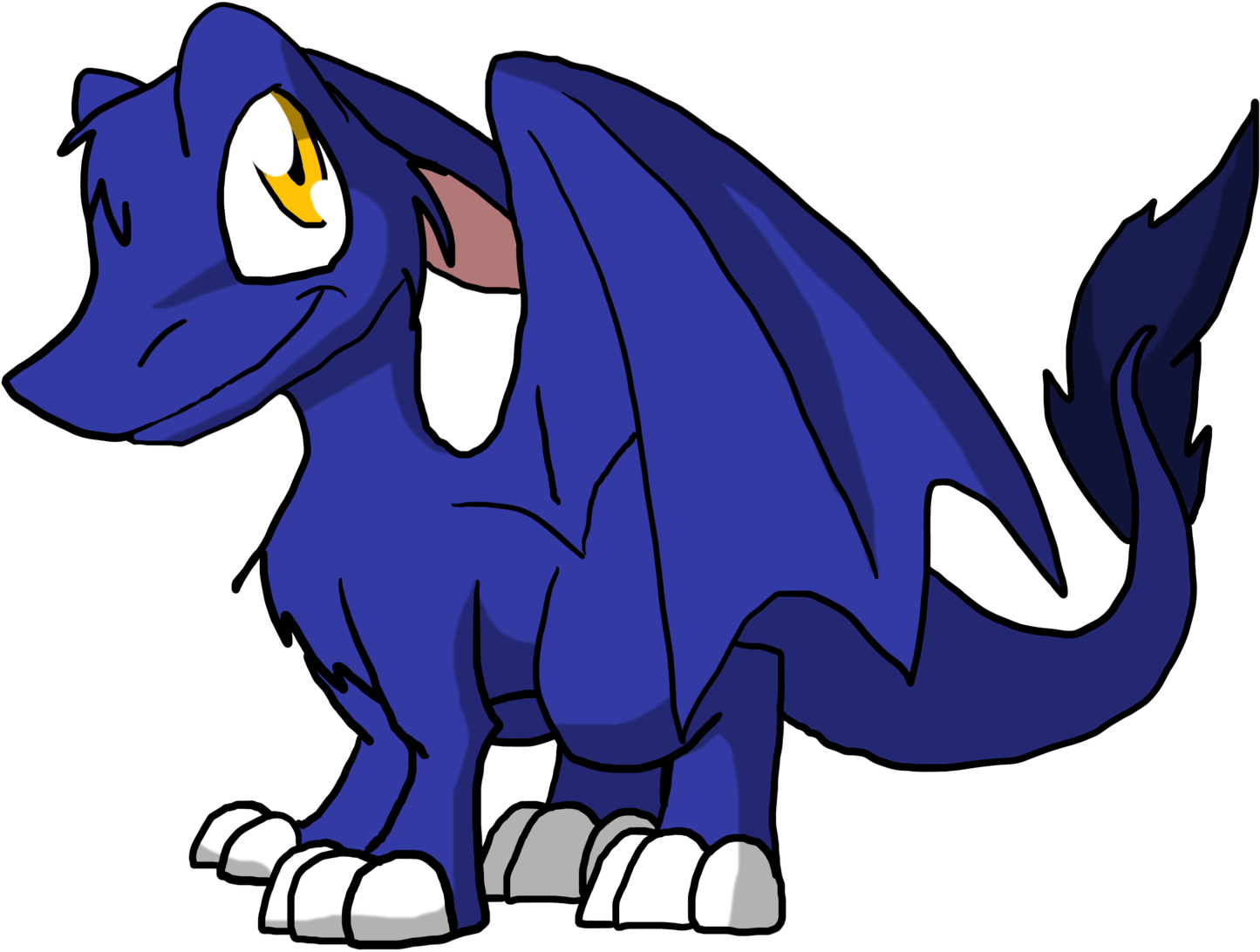 Sdfurrydragon 121012 Blueberry - Cute Dragon Furry Drawing (1600x1159), Png Download