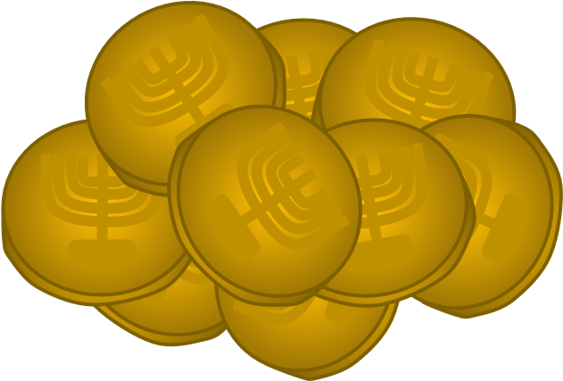 Gelt, Chocolate Coins - Circle (816x1056), Png Download