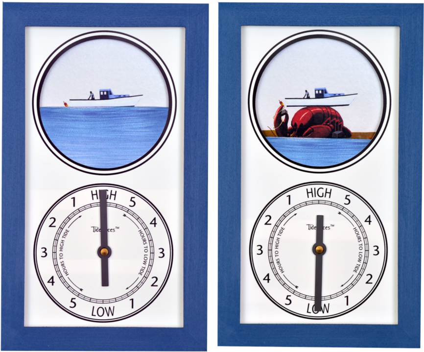 Tide Clock Lobster Boat (1000x788), Png Download