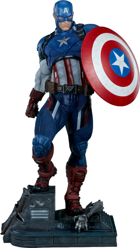 Sideshow Collectibles Captain America Premium Format - Capitão America Figure Action (480x852), Png Download