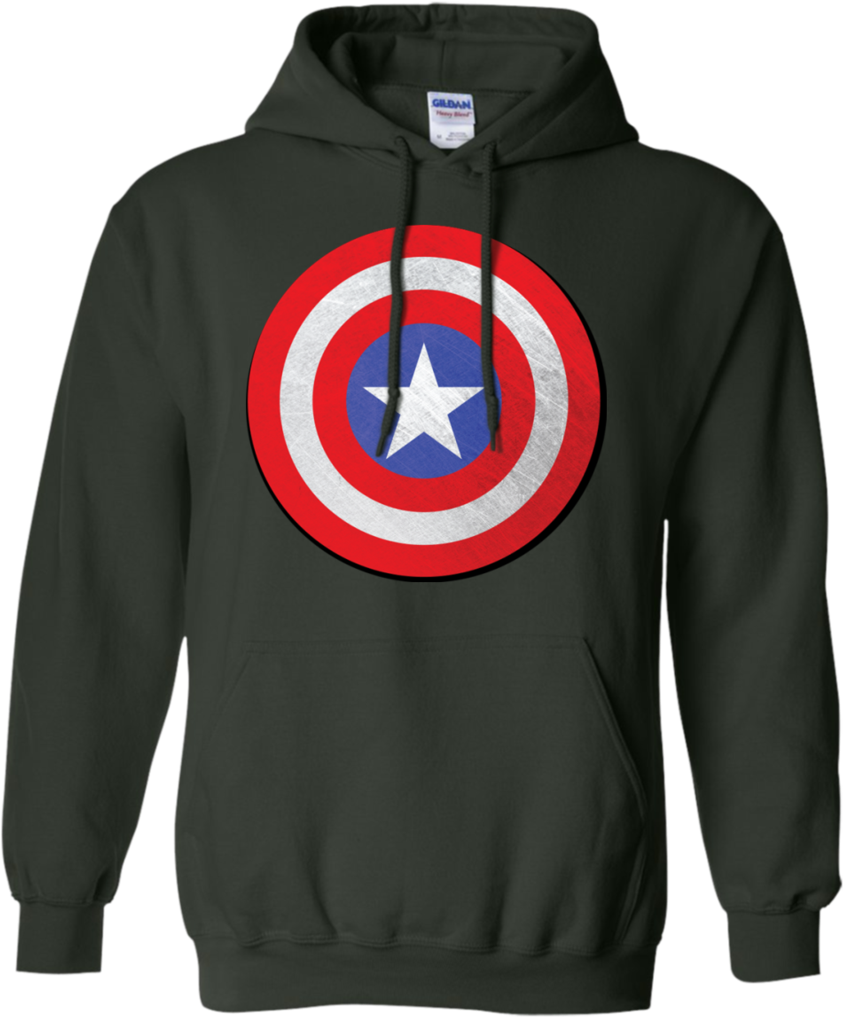 The Captain Captain America Shield T Shirt & Hoodie - T-shirt (1024x1024), Png Download