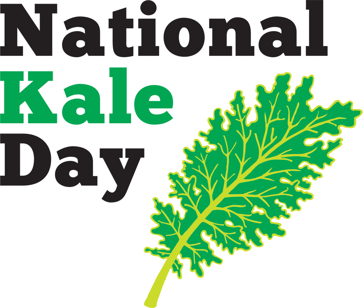 2013 09 30 Logoblackgreenhighres - National Kale Day (1500x1274), Png Download