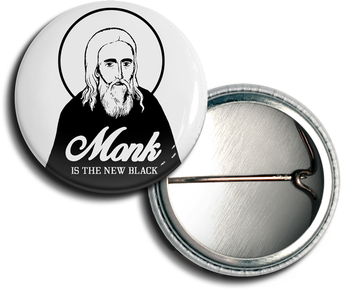 Monk Is The New Black Button - Benedict Of Nursia (800x656), Png Download