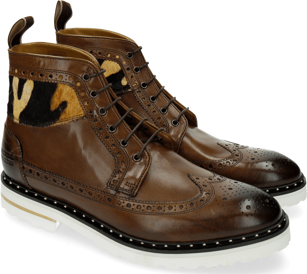 Ankle Boots Matthew 9 Hair On Dark Brown Camo - Work Boots (1024x1024), Png Download