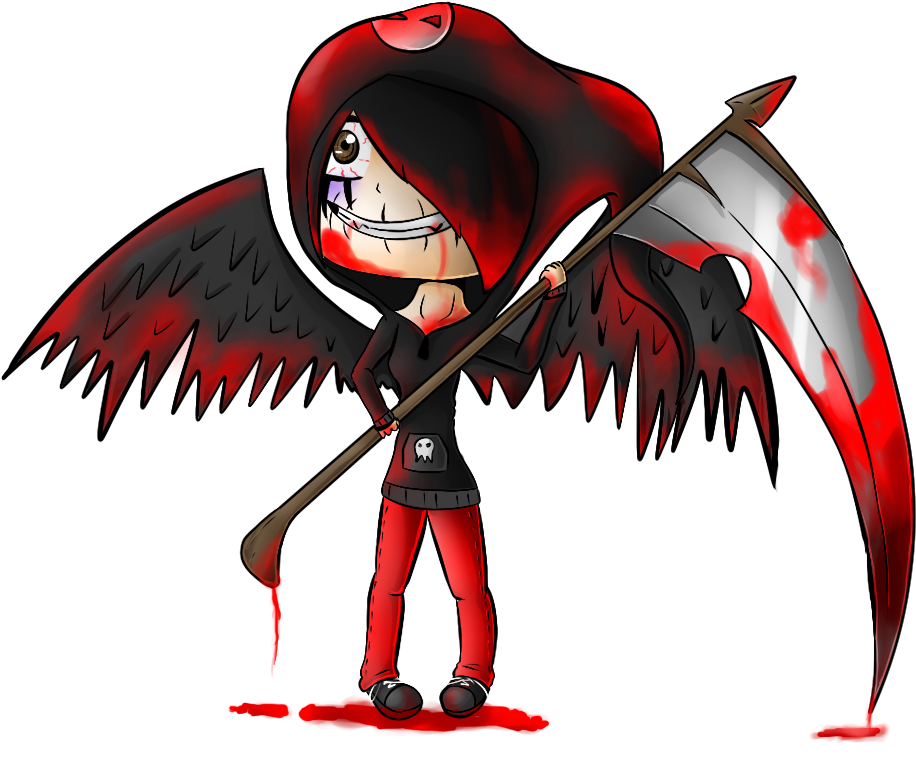 Drawn Scythe Blood Red - Scythe With Blood (1008x862), Png Download