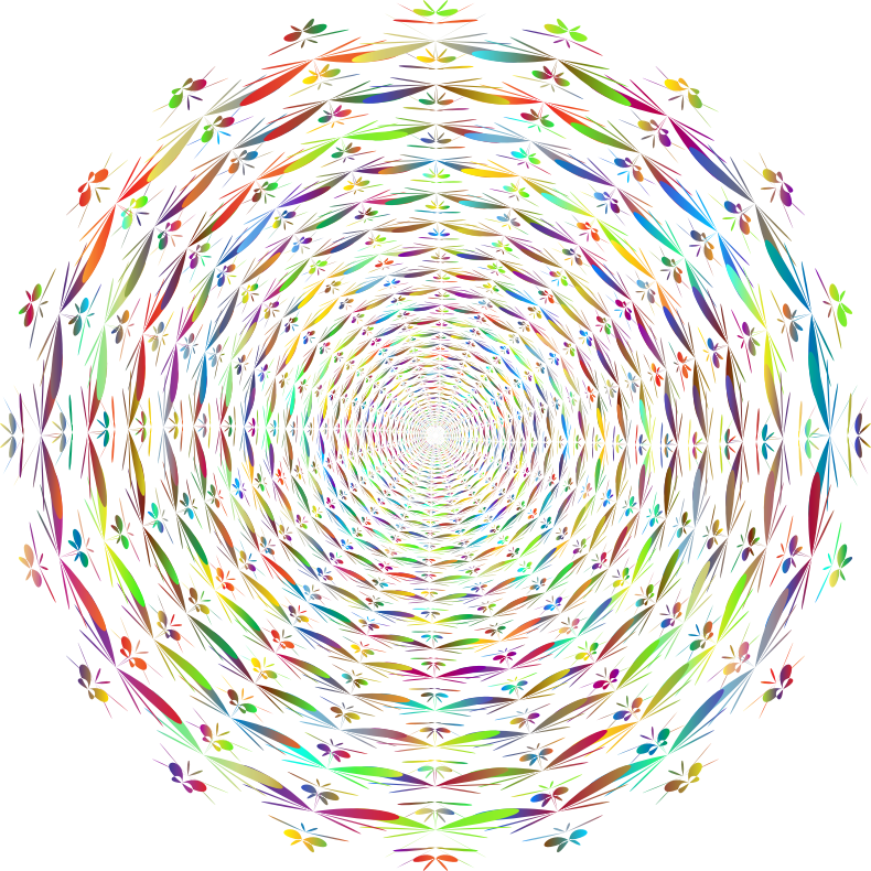 Floral Vortex Polyprismatic No Bg - Circle (790x790), Png Download