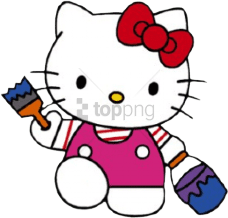 Free Png Hello Kitty Painting Png Image With Transparent - Cartoon Characters For Painting (850x842), Png Download