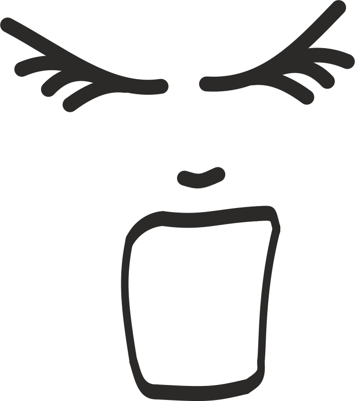 Medium Image - Screaming Face Clipart (708x800), Png Download