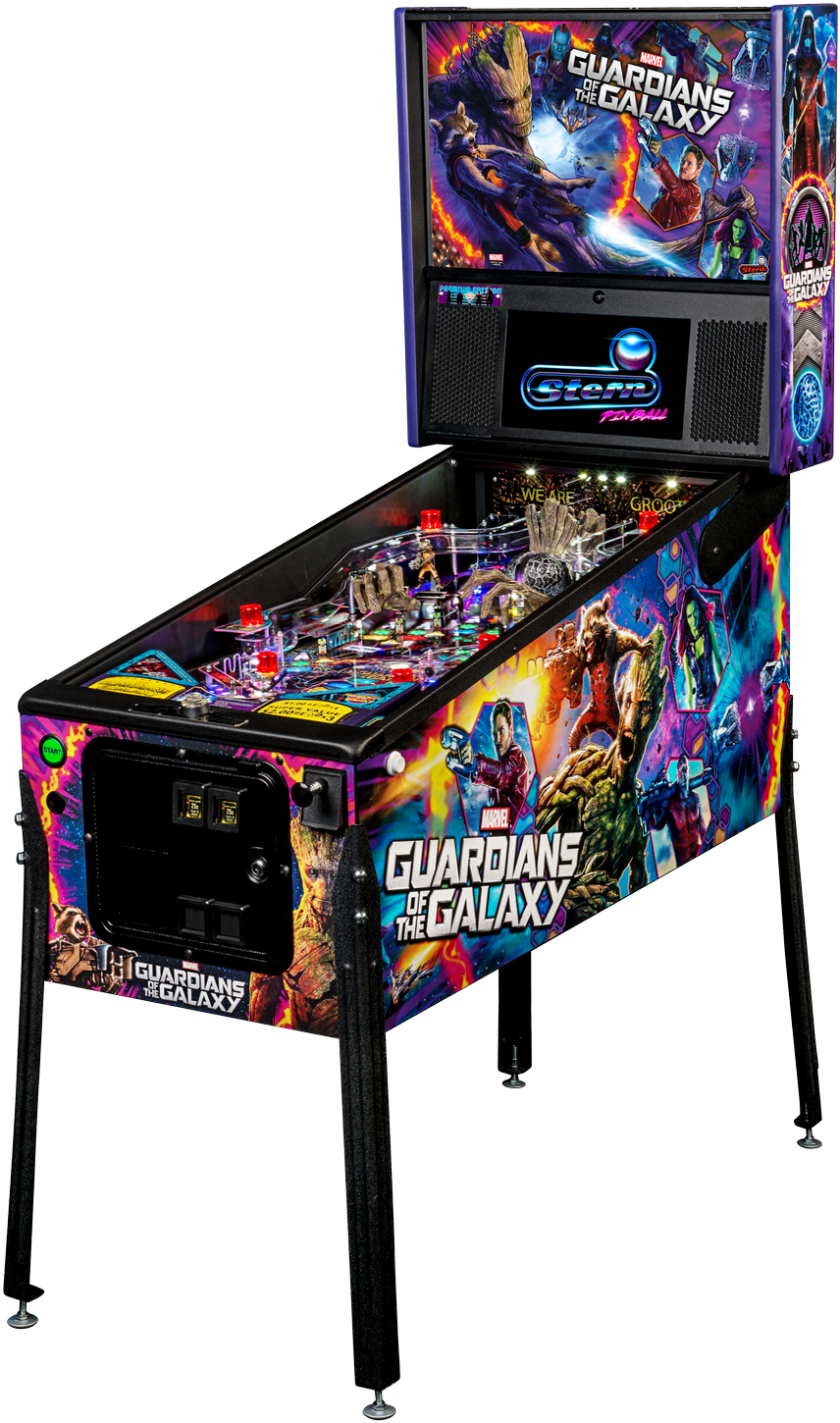 Premium - Guardians Of The Galaxy Pinball Machine (1031x1625), Png Download