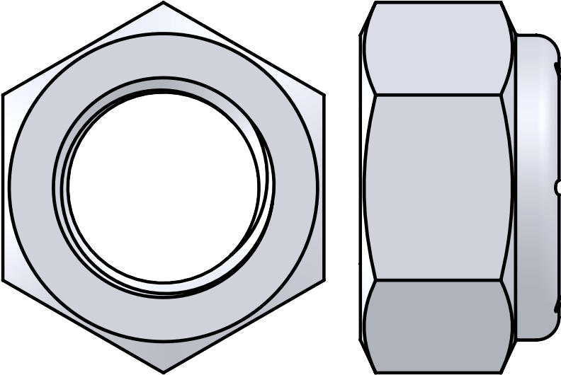 Nylock Nut, Zinc Plated Class - Circle (820x820), Png Download