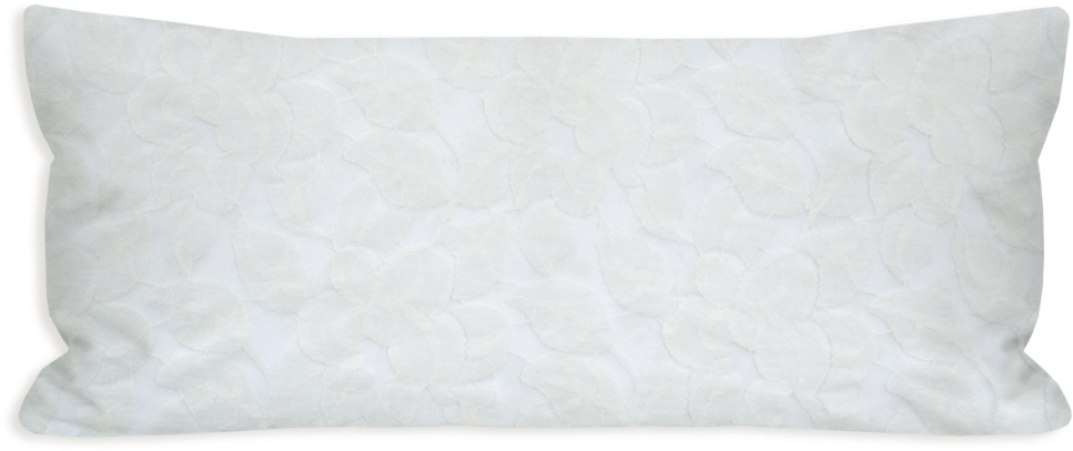 Angelic Lace Eggshell White Lumbar Pillow - Cushion (1024x1024), Png Download