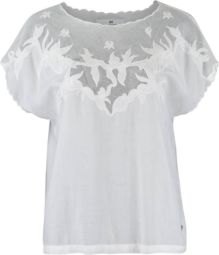 Flower Lace Top - Blouse (800x1000), Png Download