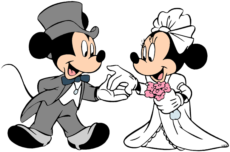 Bride Minnie's Wedding Day - Mickey And Minnie Wedding (771x511), Png Download