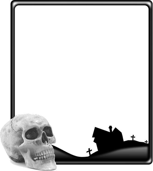 Gravestone Clipart Creepy - Graveyard Frame (644x720), Png Download