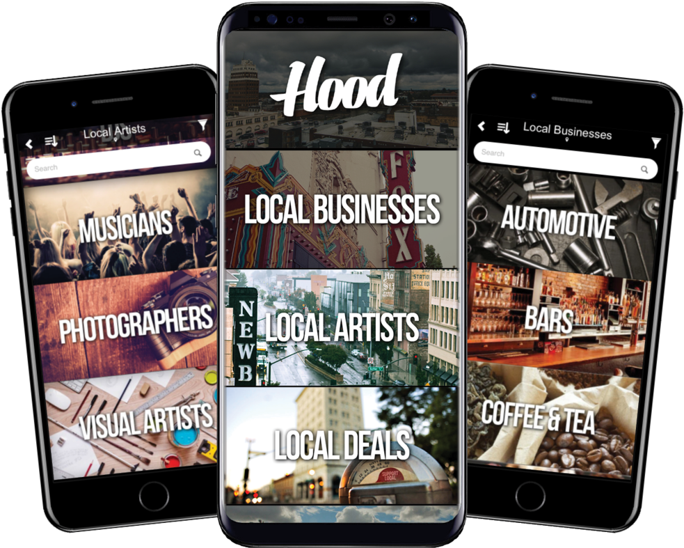 The Hood App - Iphone (1000x1000), Png Download