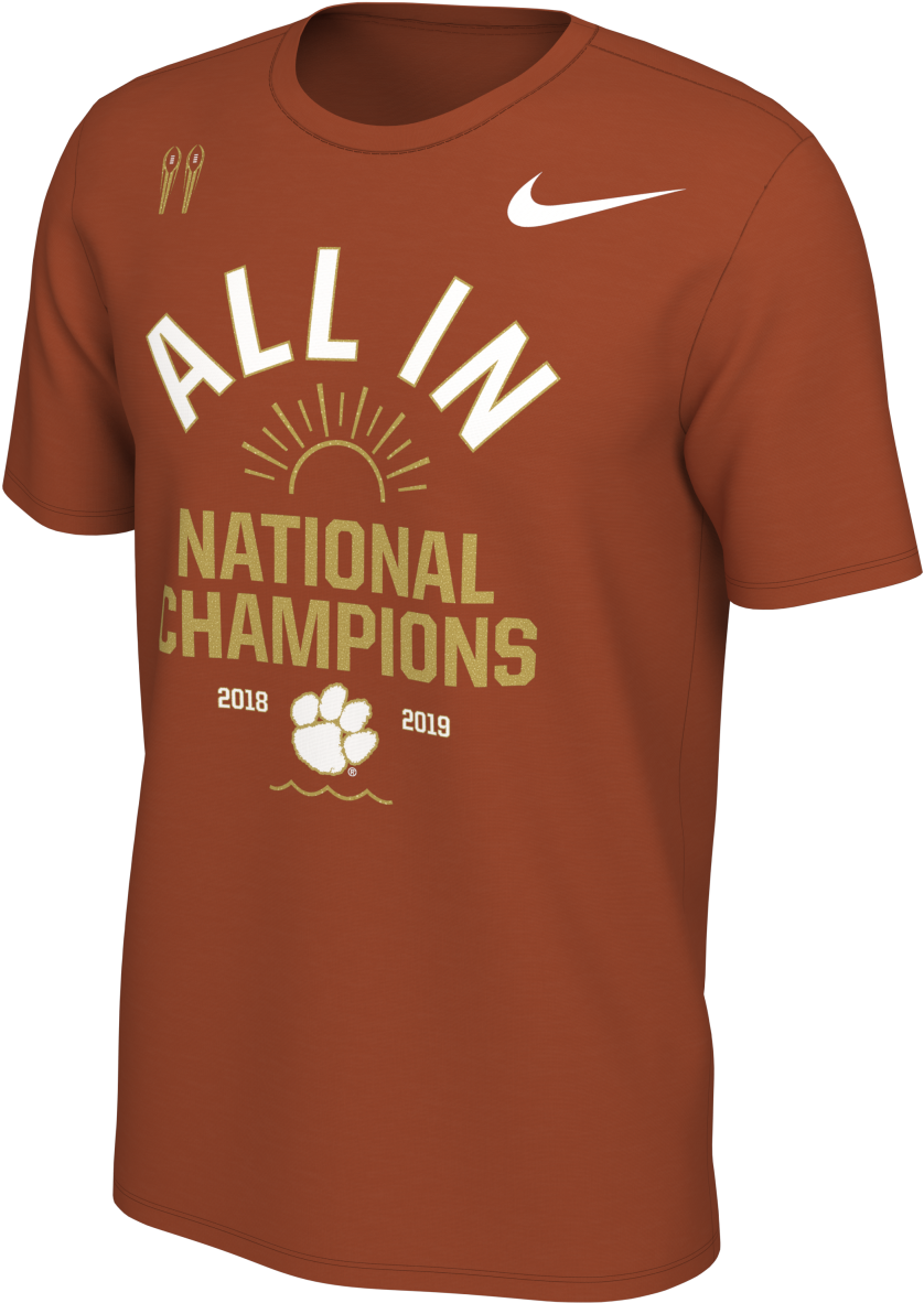 Clemson Celebration National Champions Short Sleeve - Clemson Championship Shirts 2019 (1260x1260), Png Download