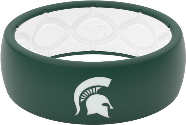 Michigan State Spartans Collegiate Silicone Rings - Michigan State Spartans (1215x810), Png Download