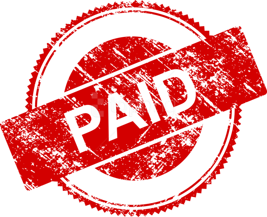 Free Png Paid Stamp Png - Transparent Background Paid Stamp (850x692), Png Download