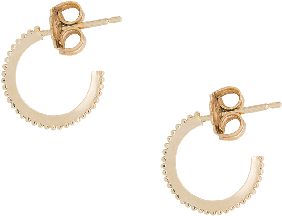 Mini Dotted Hoop - Earrings (1440x1440), Png Download